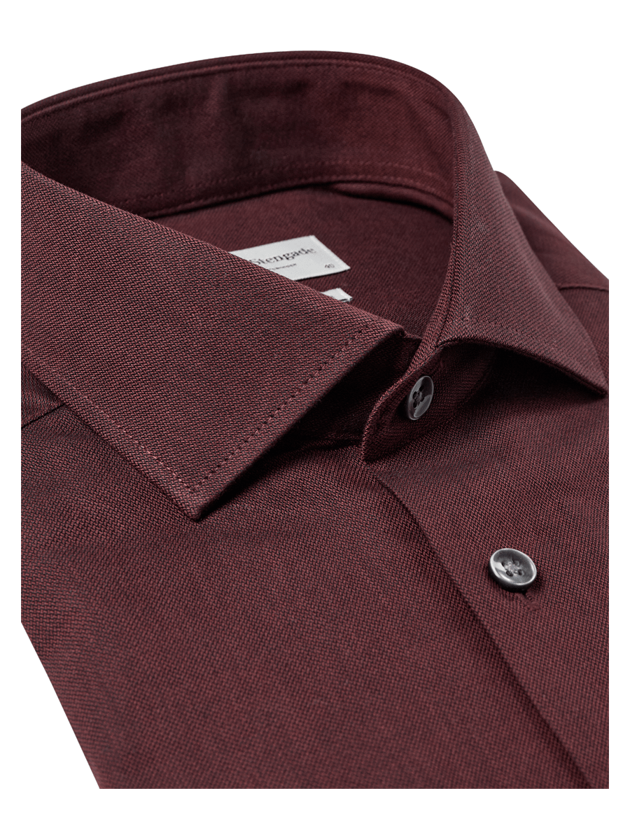 Bruun & Stengade Skjorter 2502-15018-bordeaux_38 - Bygholm Menswear