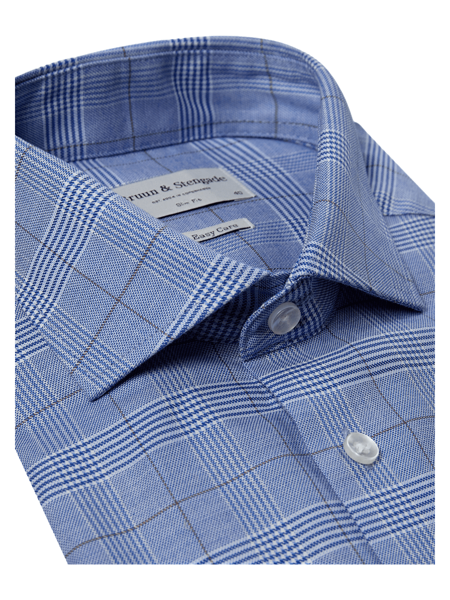 Bruun & Stengade Skjorter 2502-15019-blå_38 - Bygholm Menswear