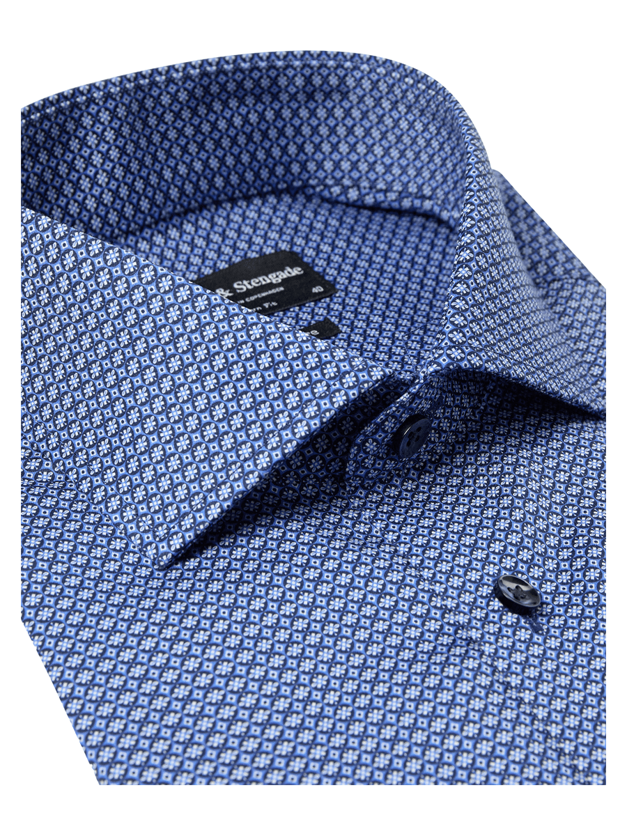 Bruun & Stengade Skjorter 2502-16024-blå_38 - Bygholm Menswear