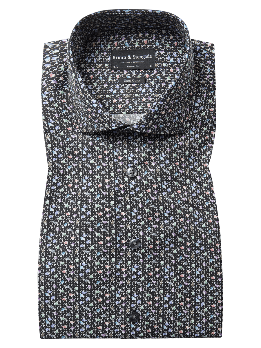 Bruun & Stengade Skjorter 2502-16025-black_38 - Bygholm Menswear