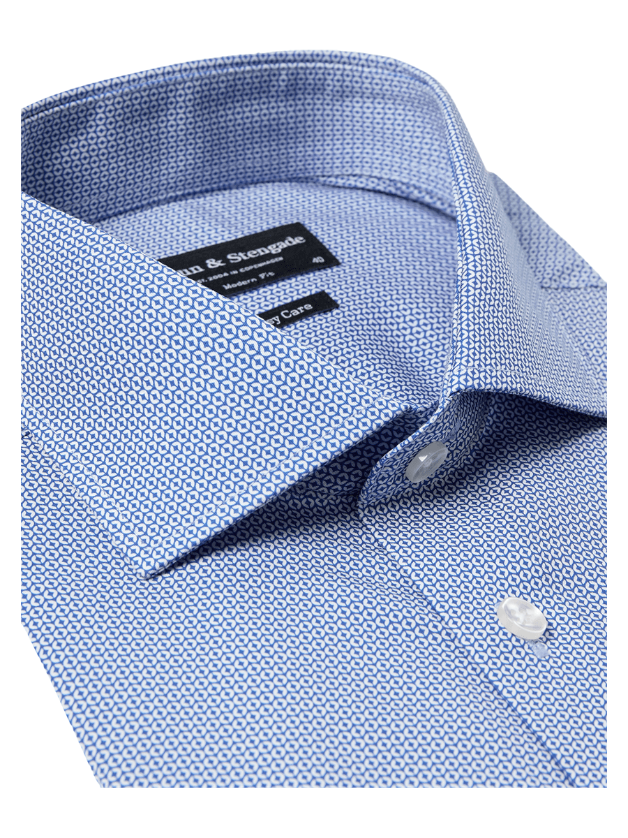 Bruun & Stengade Skjorter 2502-16030-blue_38 - Bygholm Menswear