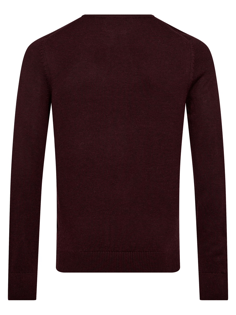 Bruun & Stengade Strik & Sweat 2502-04001-bordeaux_S - Bygholm Menswear