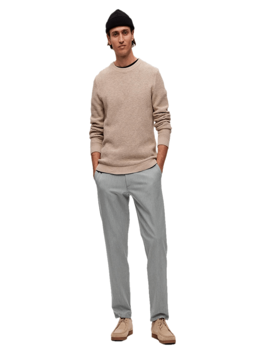 Selected Men Bukser & Jeans 16086234_darkgreymelange_33/32 - Bygholm Menswear