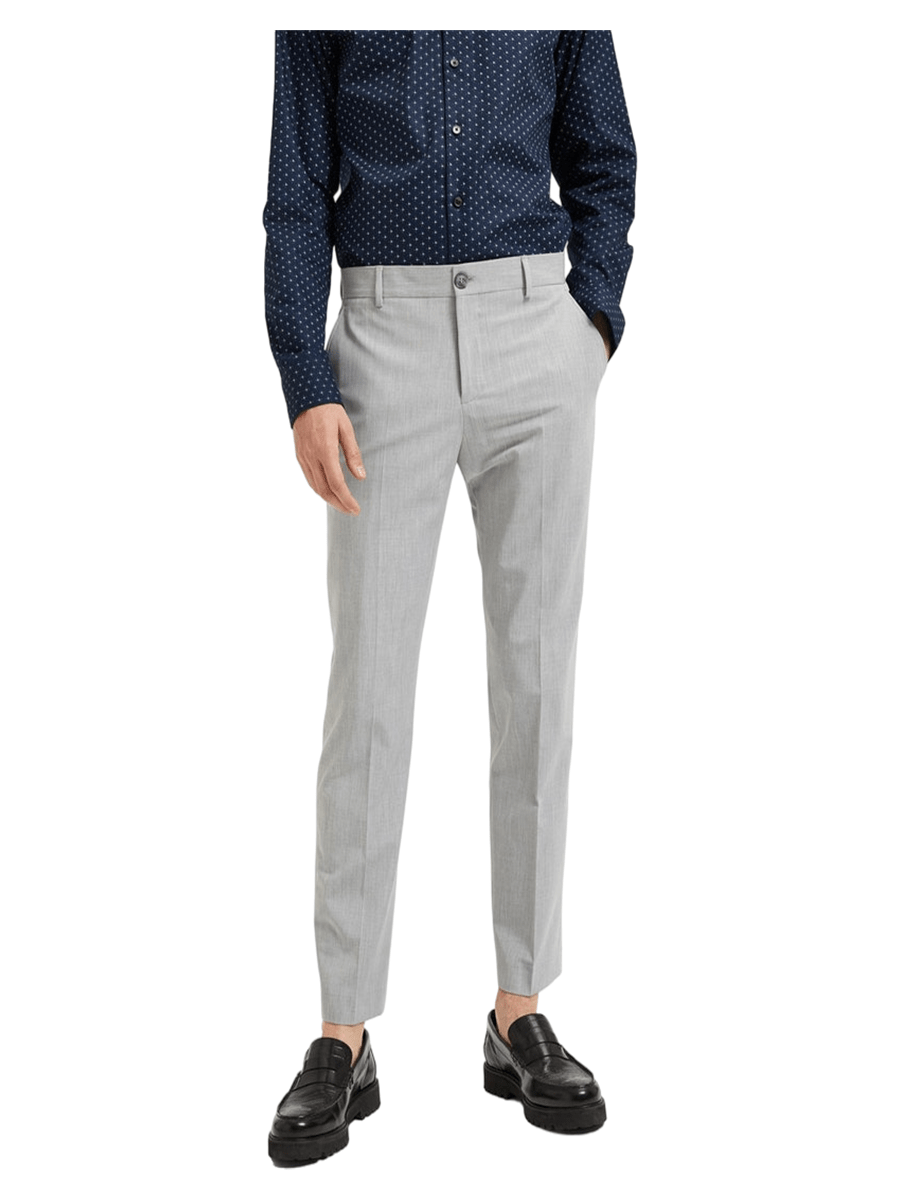 Selected Men Bukser & Jeans 16087825_lightgreymelange_44 - Bygholm Menswear