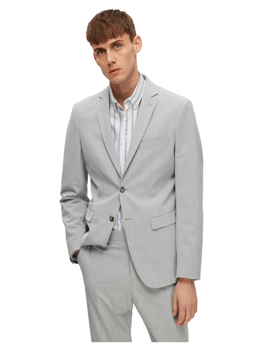 Selected Men Habit & Blazer 16087824_lightgreymelange_44 - Bygholm Menswear