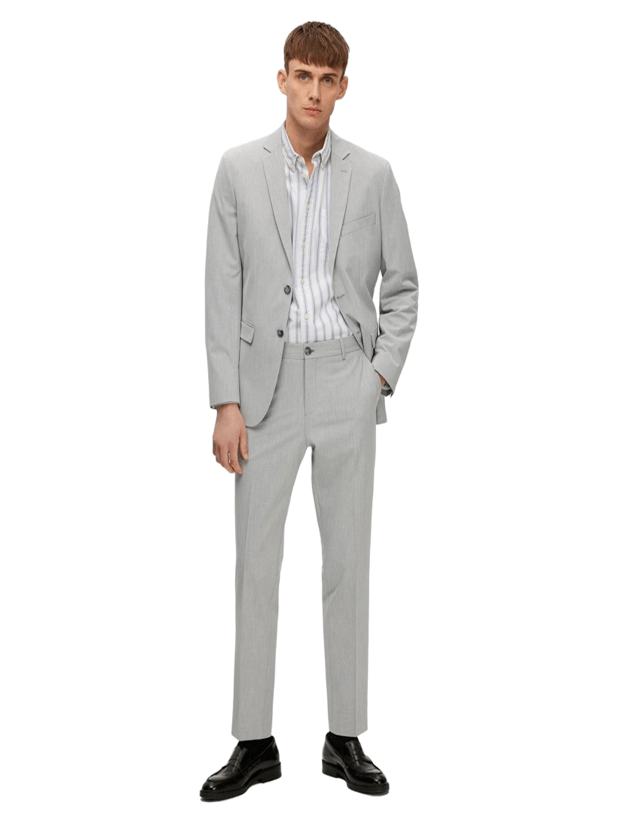 Selected Men Habit & Blazer 16087824_lightgreymelange_44 - Bygholm Menswear