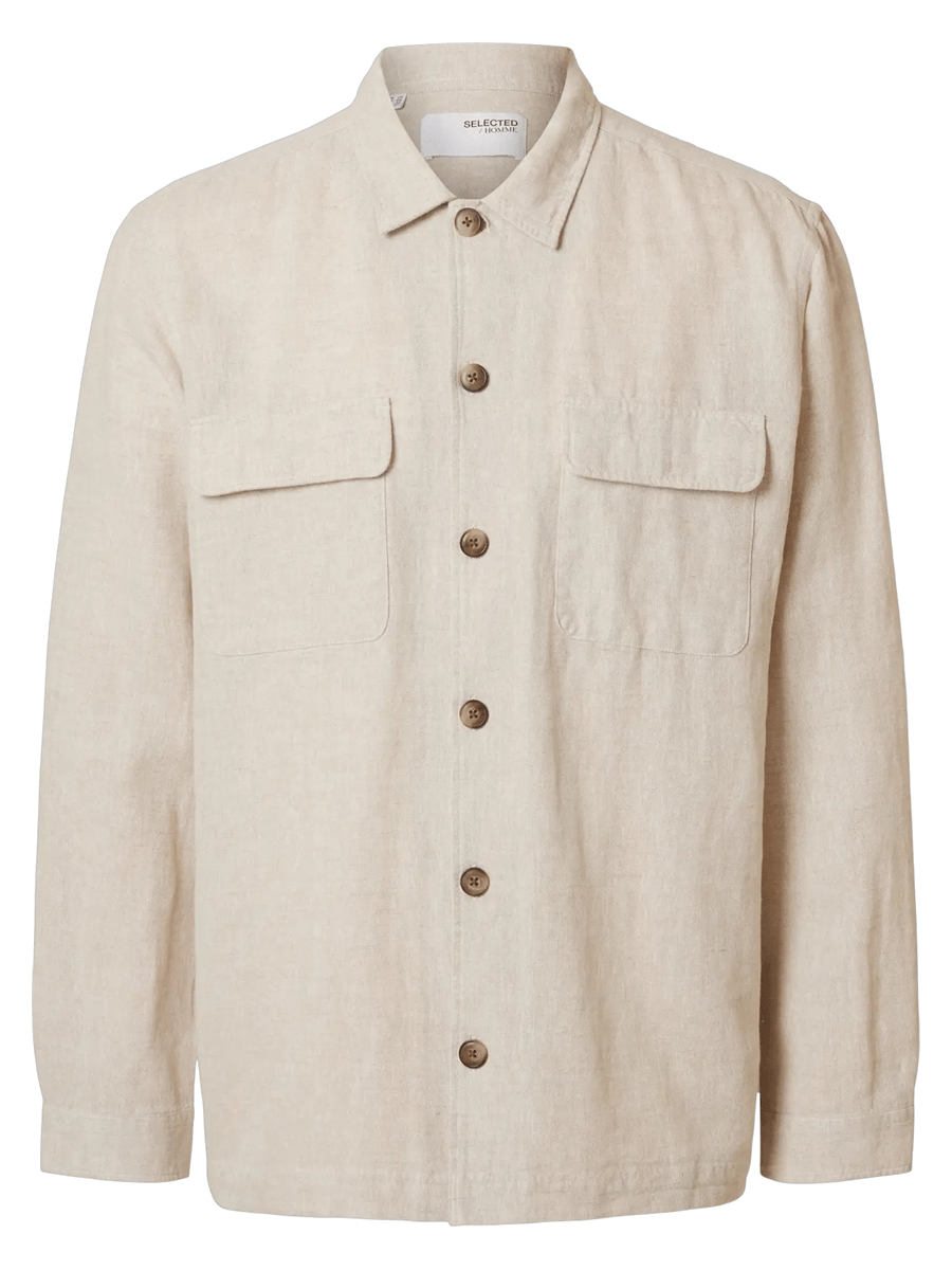 Selected Men Overtøj 16096369_cashmere/detailw.white_S - Bygholm Menswear