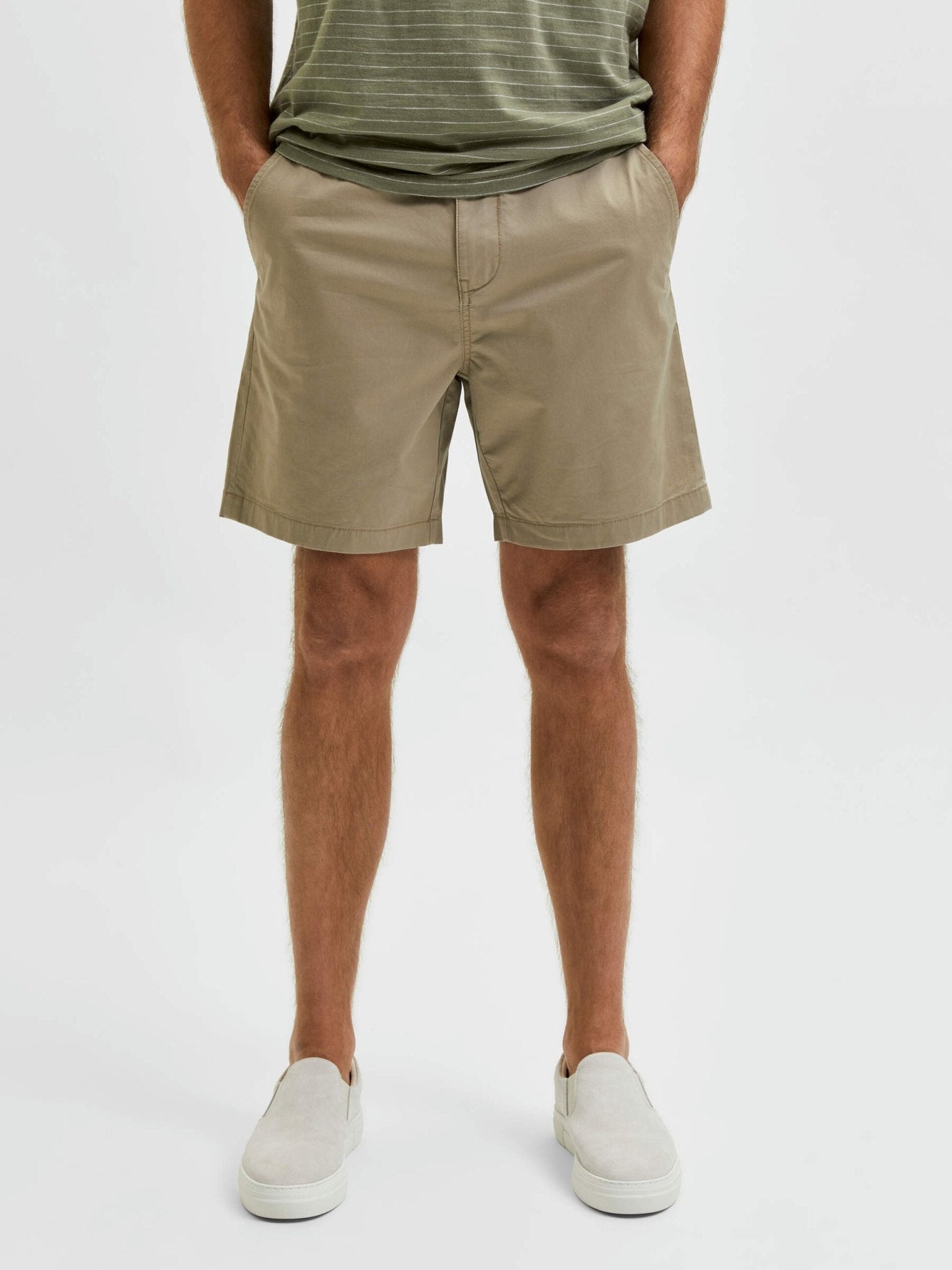 Selected Men Shorts / Badeshorts 16083844_chinchilla_S - Bygholm Menswear