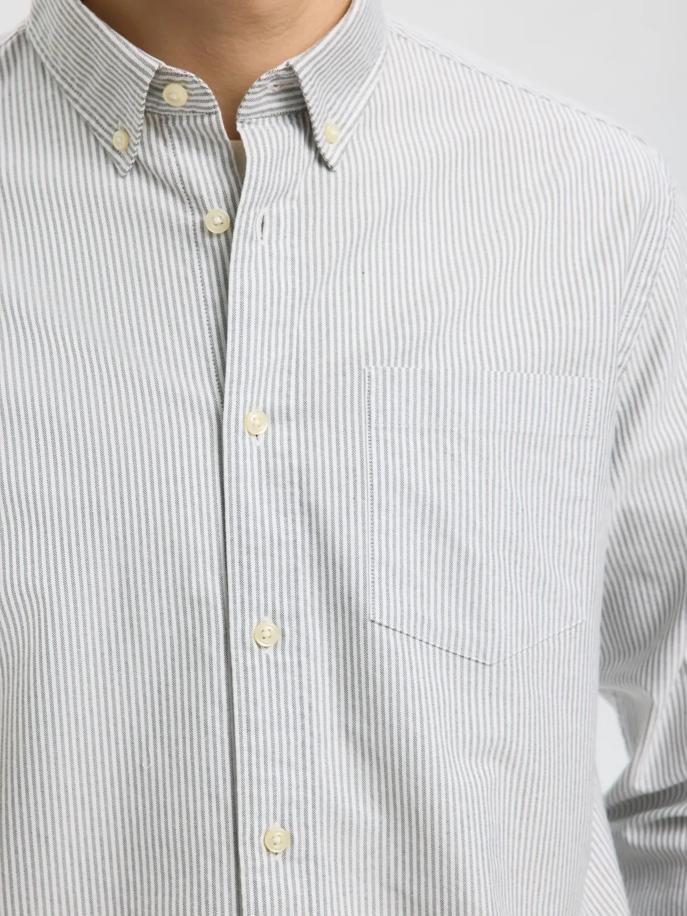 Selected Men Skjorter 16077359-forestnight/stripes_M - Bygholm Menswear