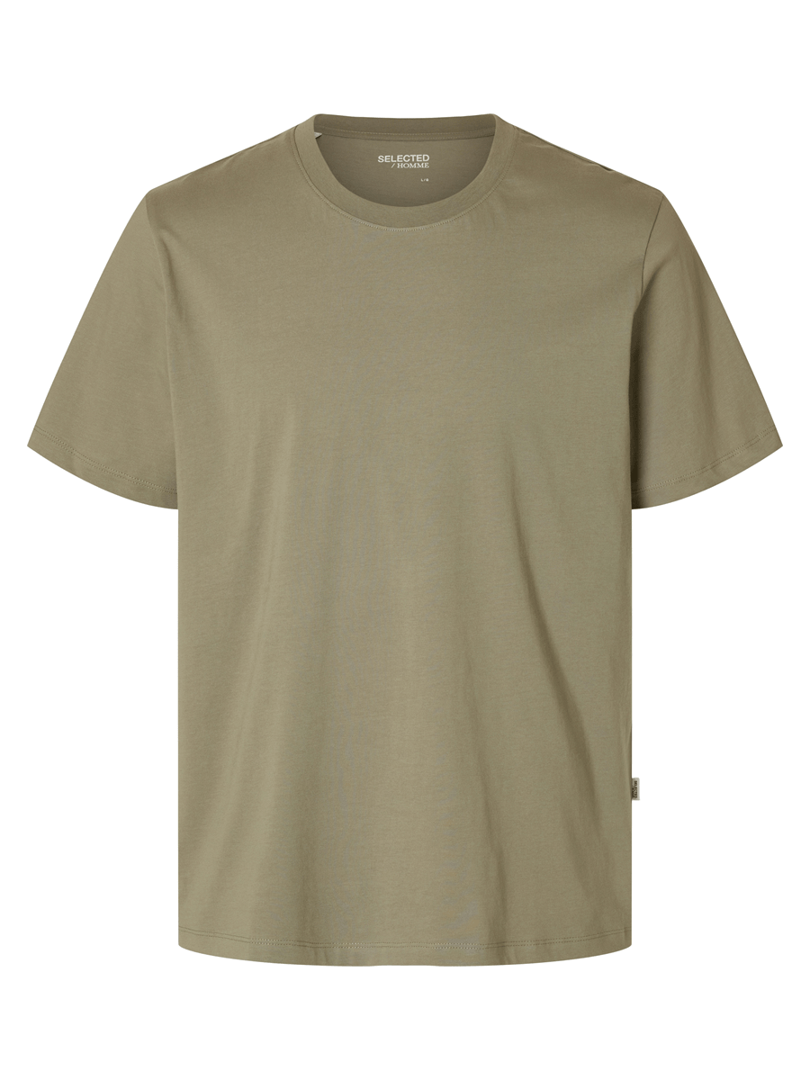 Selected Men T-shirts / Polo 16087842_vetiver_S - Bygholm Menswear