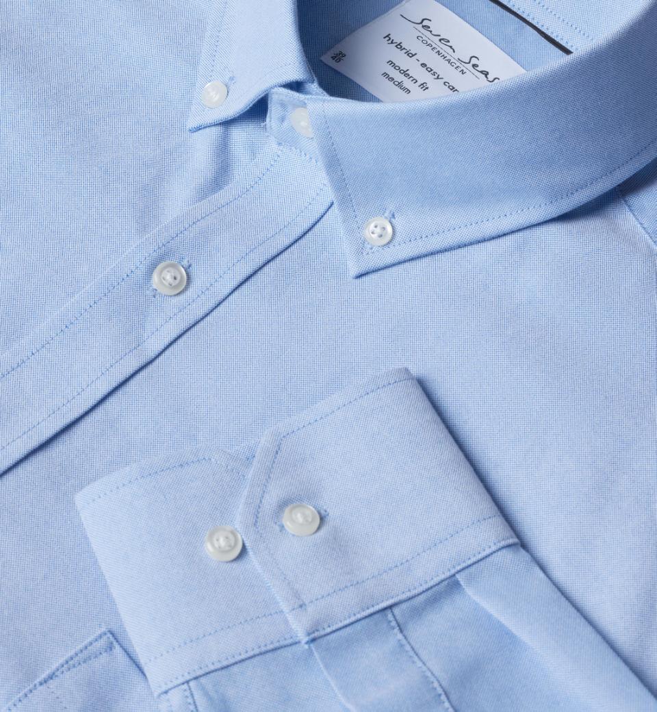 Seven Seas Skjorter s60-lyseblå_S - Bygholm Menswear