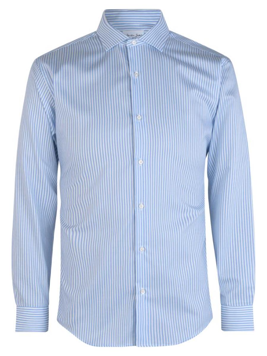 Seven Seas Skjorter s70-lyseblå_S - Bygholm Menswear