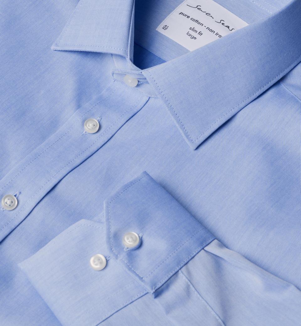 Seven Seas Skjorter ss30-lyseblå_S - Bygholm Menswear