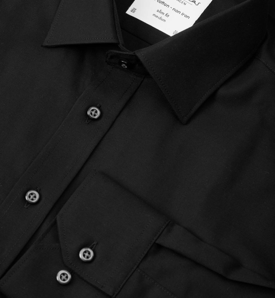 Seven Seas Skjorter ss30-sort_S - Bygholm Menswear