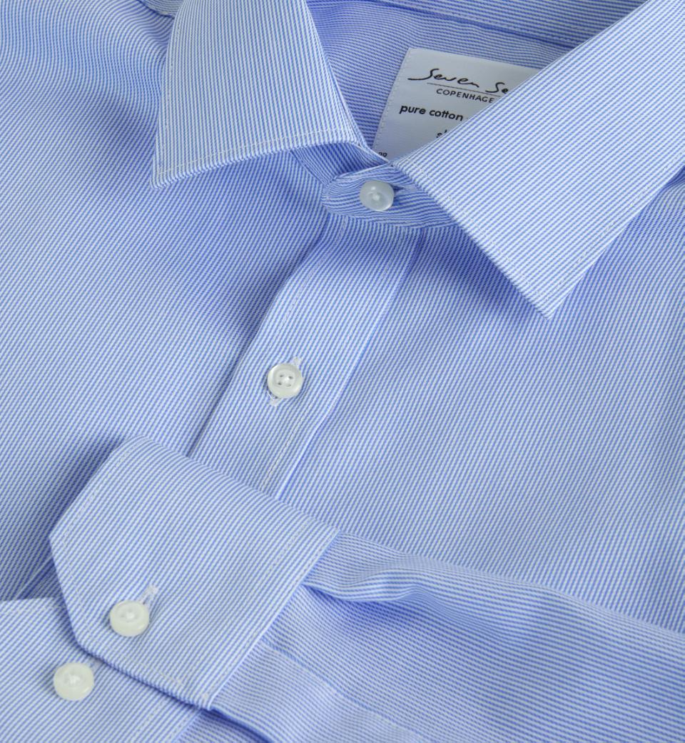 Seven Seas Skjorter ss37-lyseblå_S - Bygholm Menswear