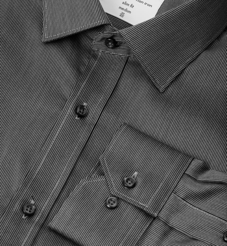 Seven Seas Skjorter ss37-mørkegrå_S - Bygholm Menswear