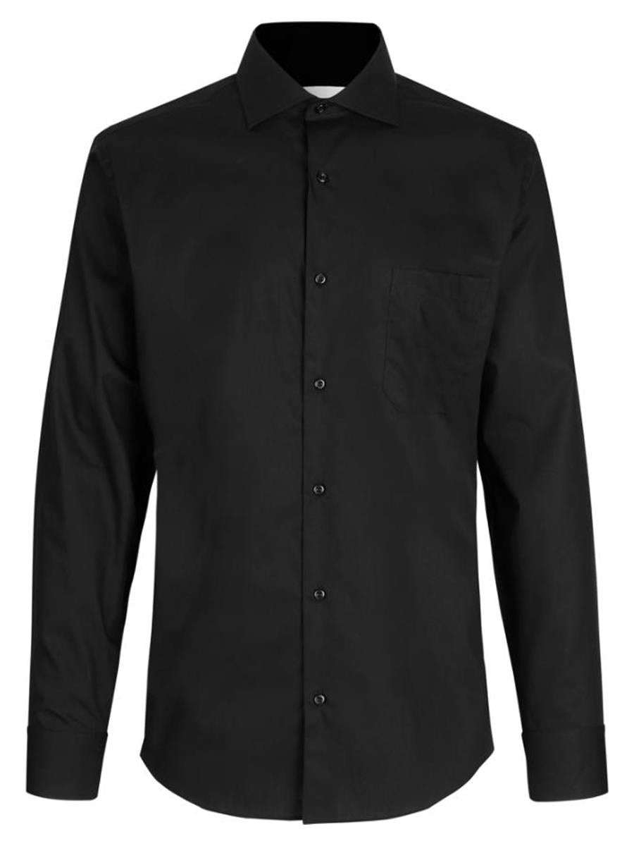 Seven Seas Skjorter ss7-sort_S - Bygholm Menswear