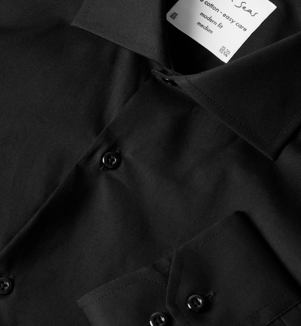 Seven Seas Skjorter ss7-sort_S - Bygholm Menswear