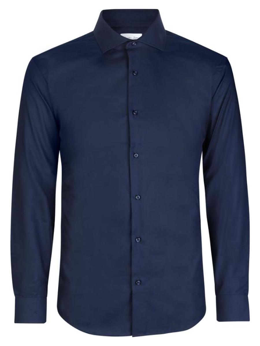 Seven Seas Skjorter ss8-navy_S - Bygholm Menswear