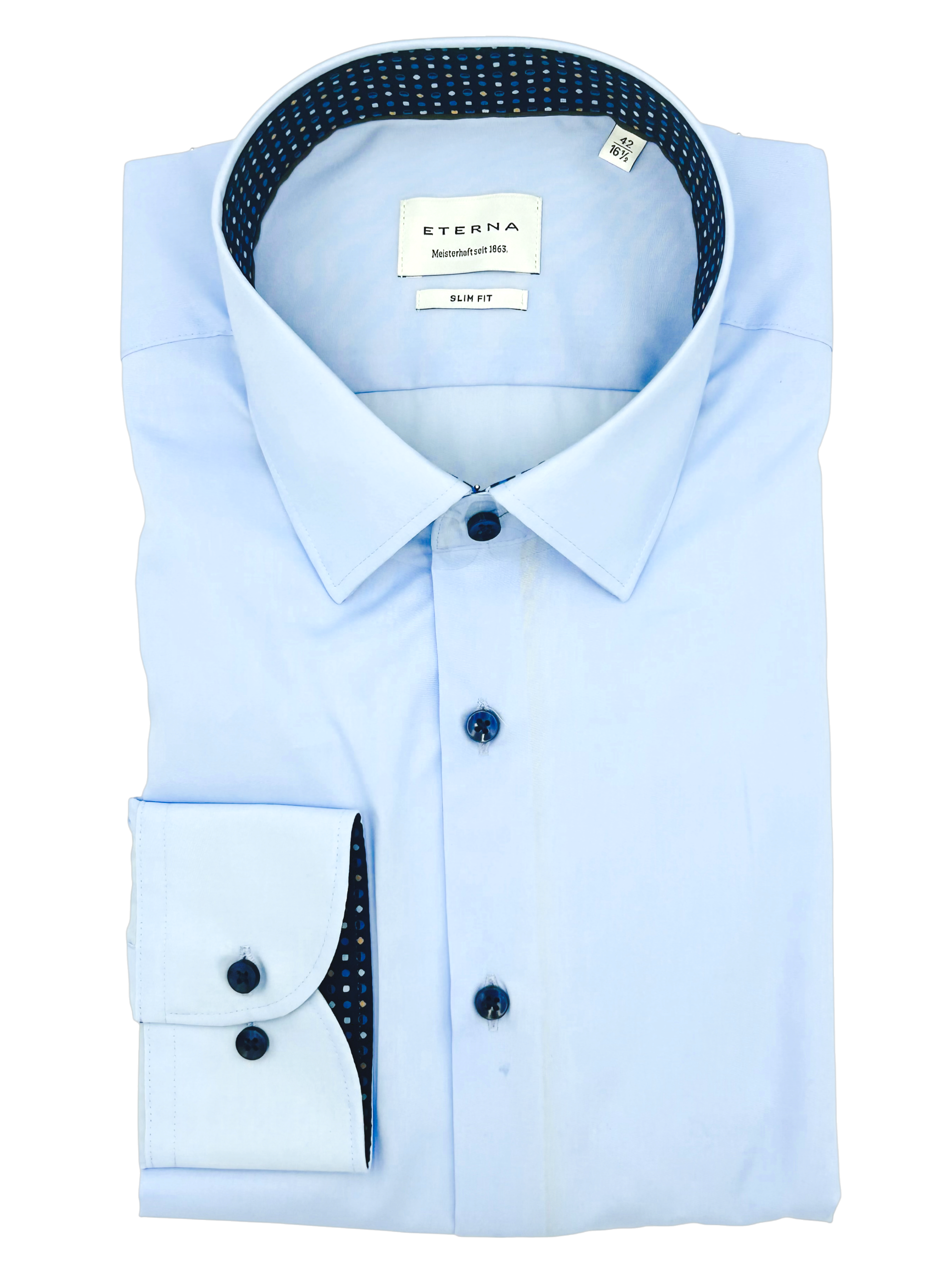 Eterna – Slim fit – Skjorte – Bomuld, Navy