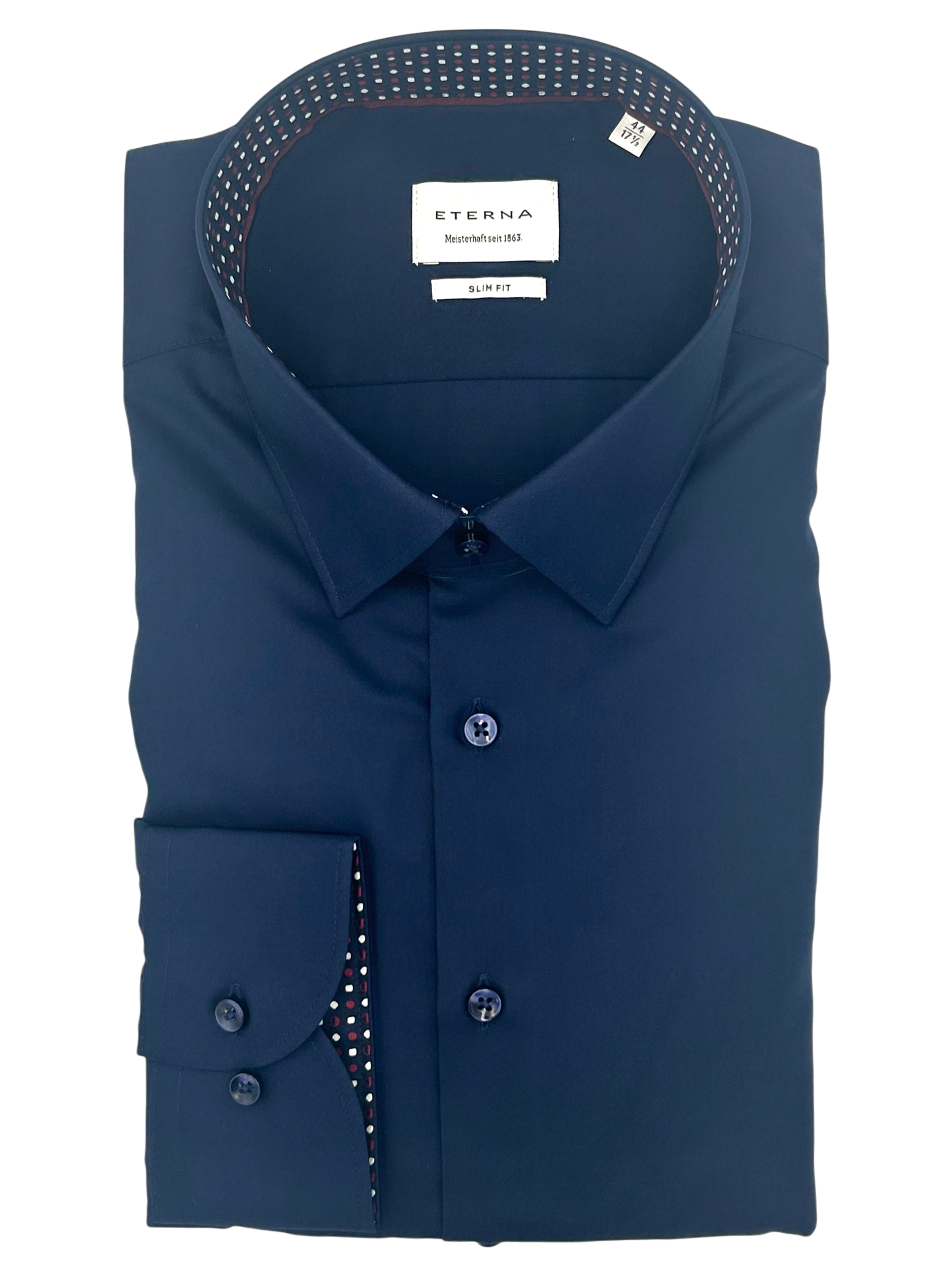 Eterna – Slim fit – Skjorte – Bomuld, Navy